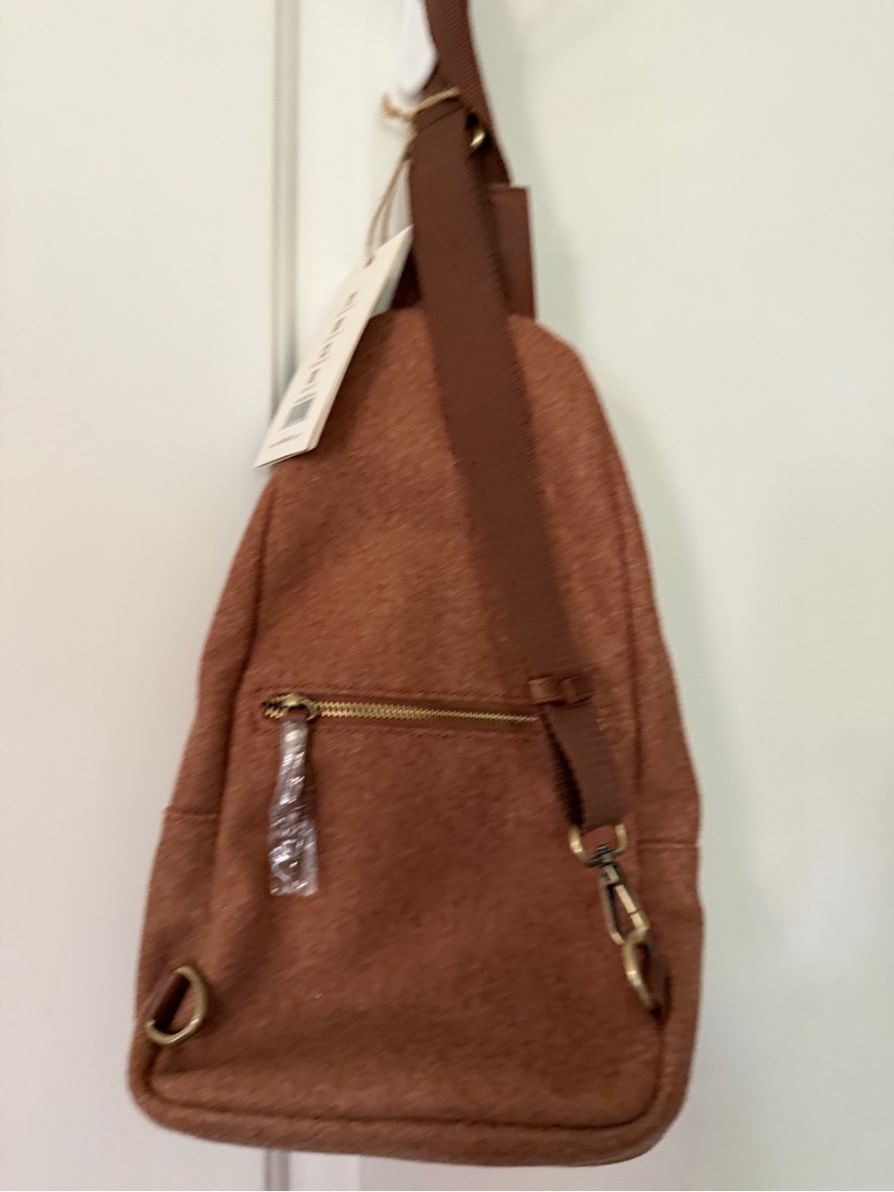 Brown Sling Backpack - Picture 2 of 6